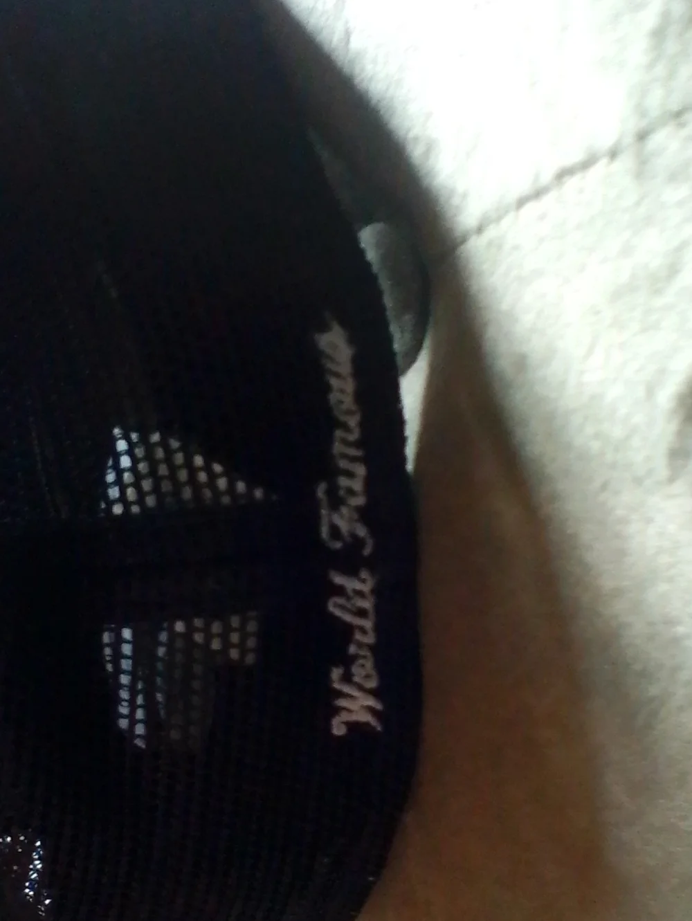 Supreme Navy and White Logo Mesh Cap - Picture 4 of 4